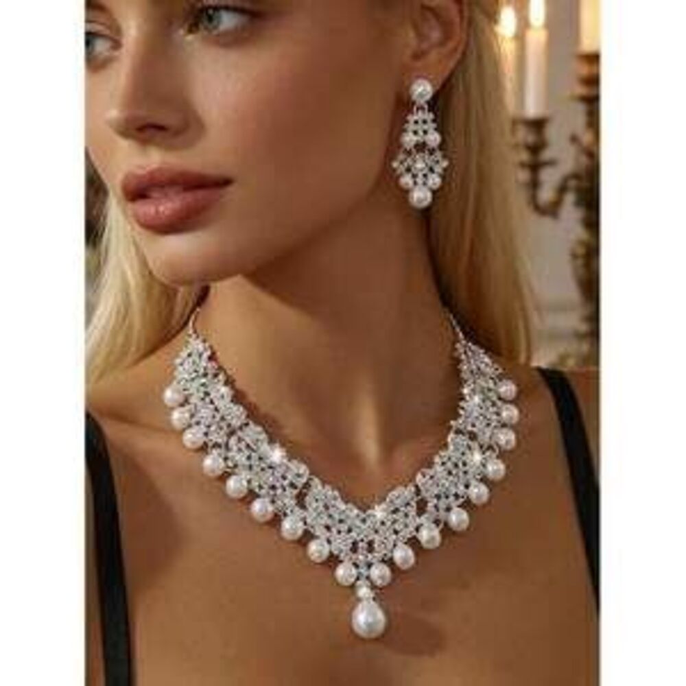 Necklace Set, High-End Necklace & Earrings Jewelry Set For W Minimalist